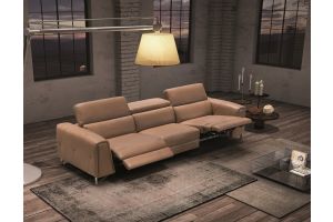 Magic Italian Premium Leather Sofa in Taupe