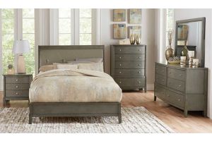 Otranto Transitional Bedroom Set in Gray