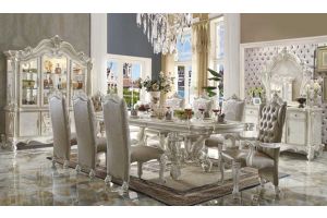 Purbeck Traditional Dining Room Set in Bone White