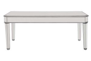 Rotterdam Contemporary Rectangle Dinner Table in Silver