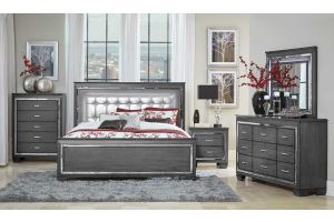 Salem Modern Bedroom Set in Gray